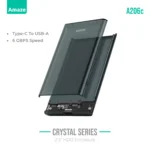 AMAZE A206C PHANTOM SERIES TRANSPARENT 2.5" HDD ENCLOSURE TYPE C - USB to Type-C 3.1 6GBPS