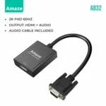 AMAZE A832 VGA TO HDMI ADAPTER WITH AUDIO