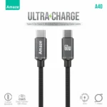 Amaze A40 ULTRA CHARGE TYPE C TO TYPE C CABLE 60W 1M
