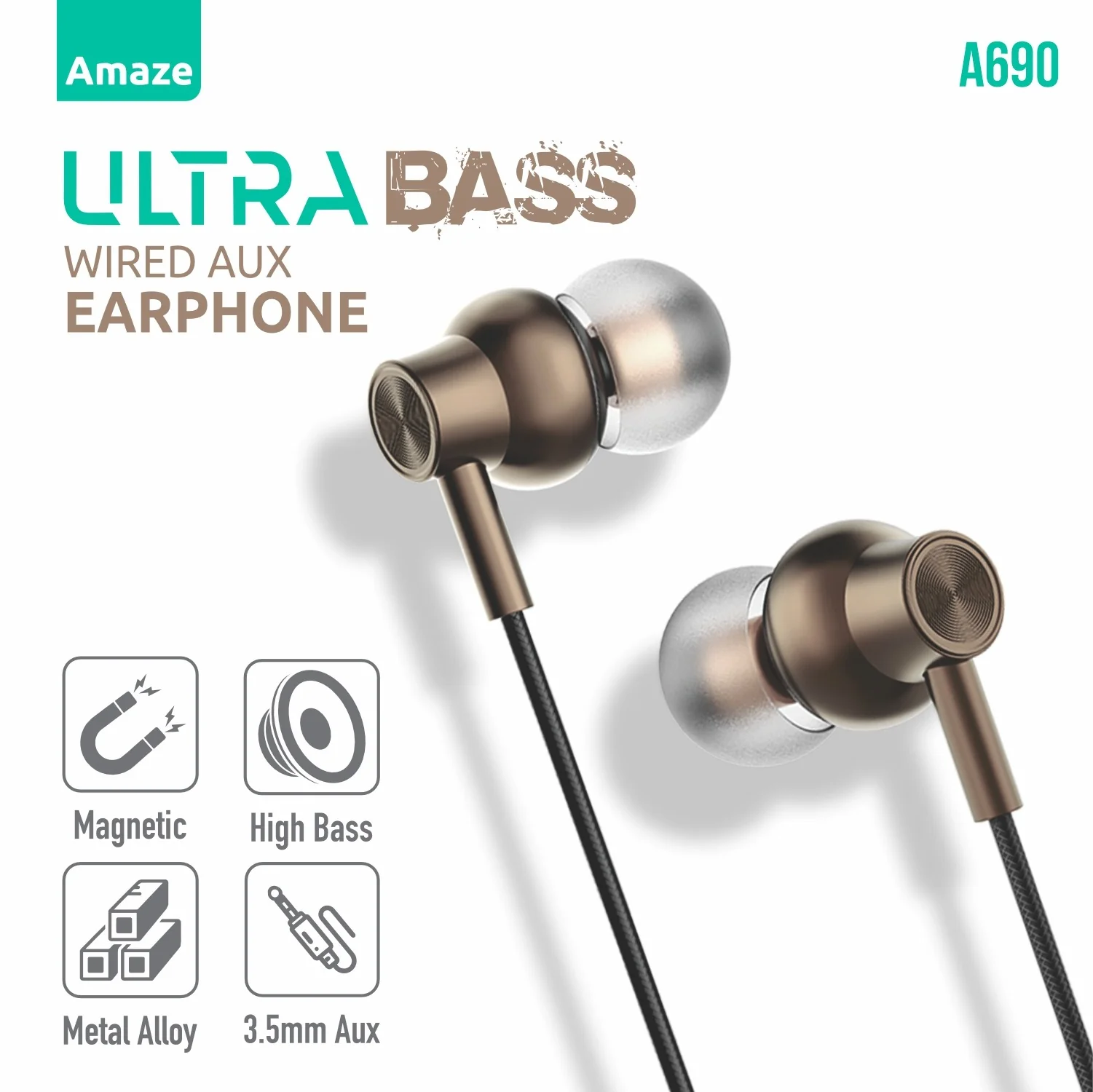 Amaze A690 Ultra Bass Wired Aux Handsfree
