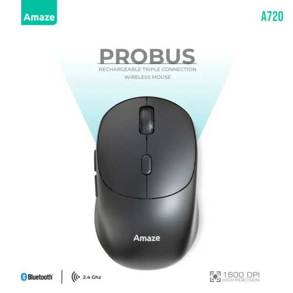 Amaze A720 Probus Triple Connection Wireless/Bluetooth Mouse ...