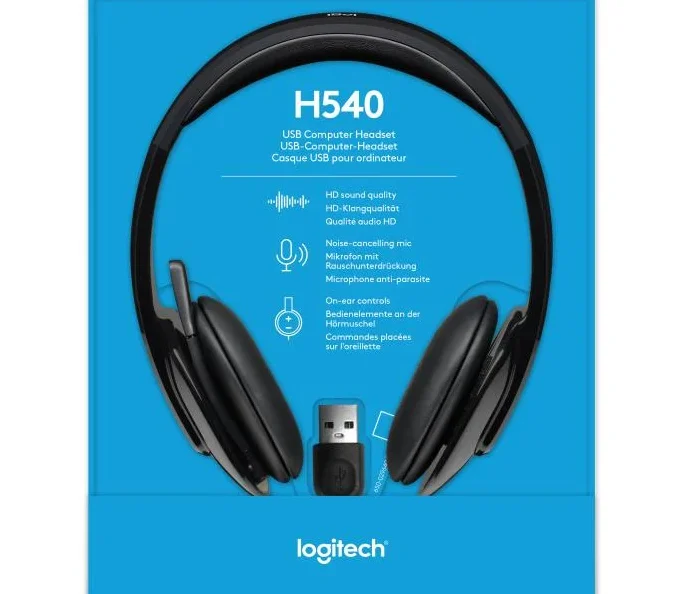 Logitech H540 USB Headset with Noise-Cancelling Mic - ORIGINAL