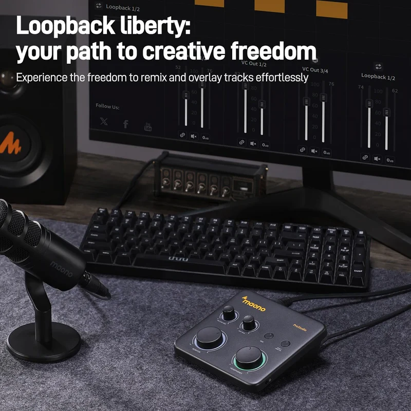 MAONO PS22 Lite ProStudio 2x2 Lite USB Audio Interface - Image 7