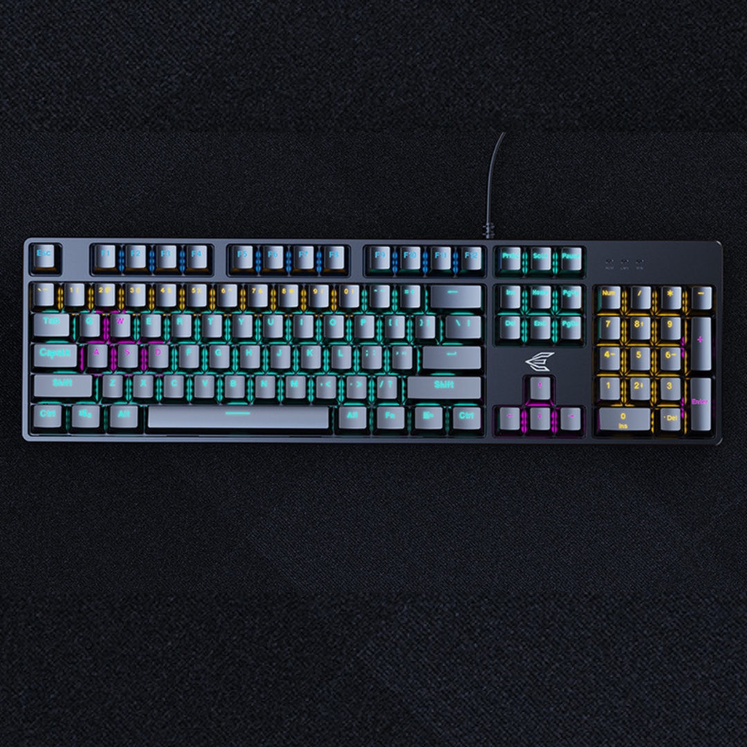 ZITTENT POWER E FAMILY GK100 BLUE SWITCH TRUE MECANICAL KEYBOARD & MOUSE COMBO FOR GAMING PC's, Laptops & Desktops - Image 4