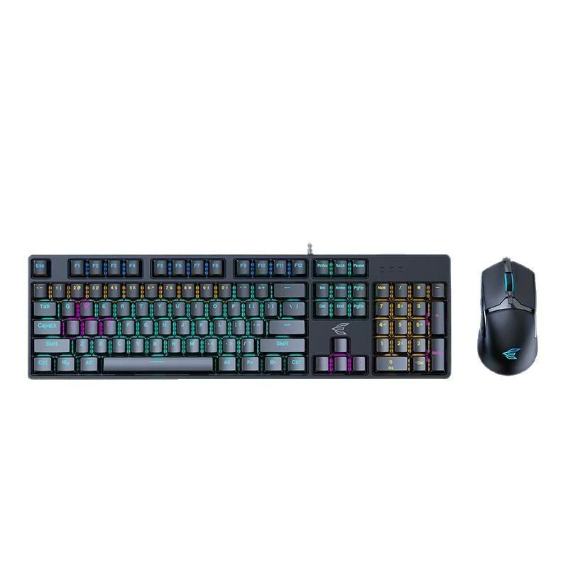 ZITTENT POWER E FAMILY GK100 BLUE SWITCH TRUE MECANICAL KEYBOARD & MOUSE COMBO FOR GAMING PC's, Laptops & Desktops
