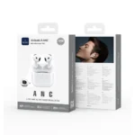 WiWU AirBuds 4 ANC 2-Mic ANC Active Noise Reduction TWS Bluetooth 5.4V Earbuds With Silicon Cover - TYPE-C Charging