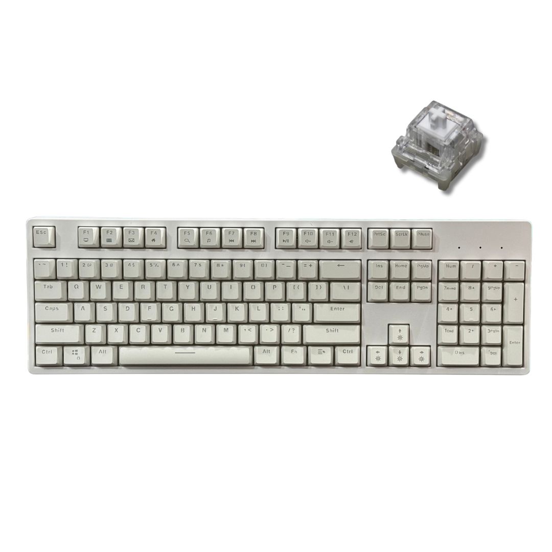 ZANMSON KB3223D White Backlit Silent Mechanical Gaming Keyboard - White Switch - Image 2