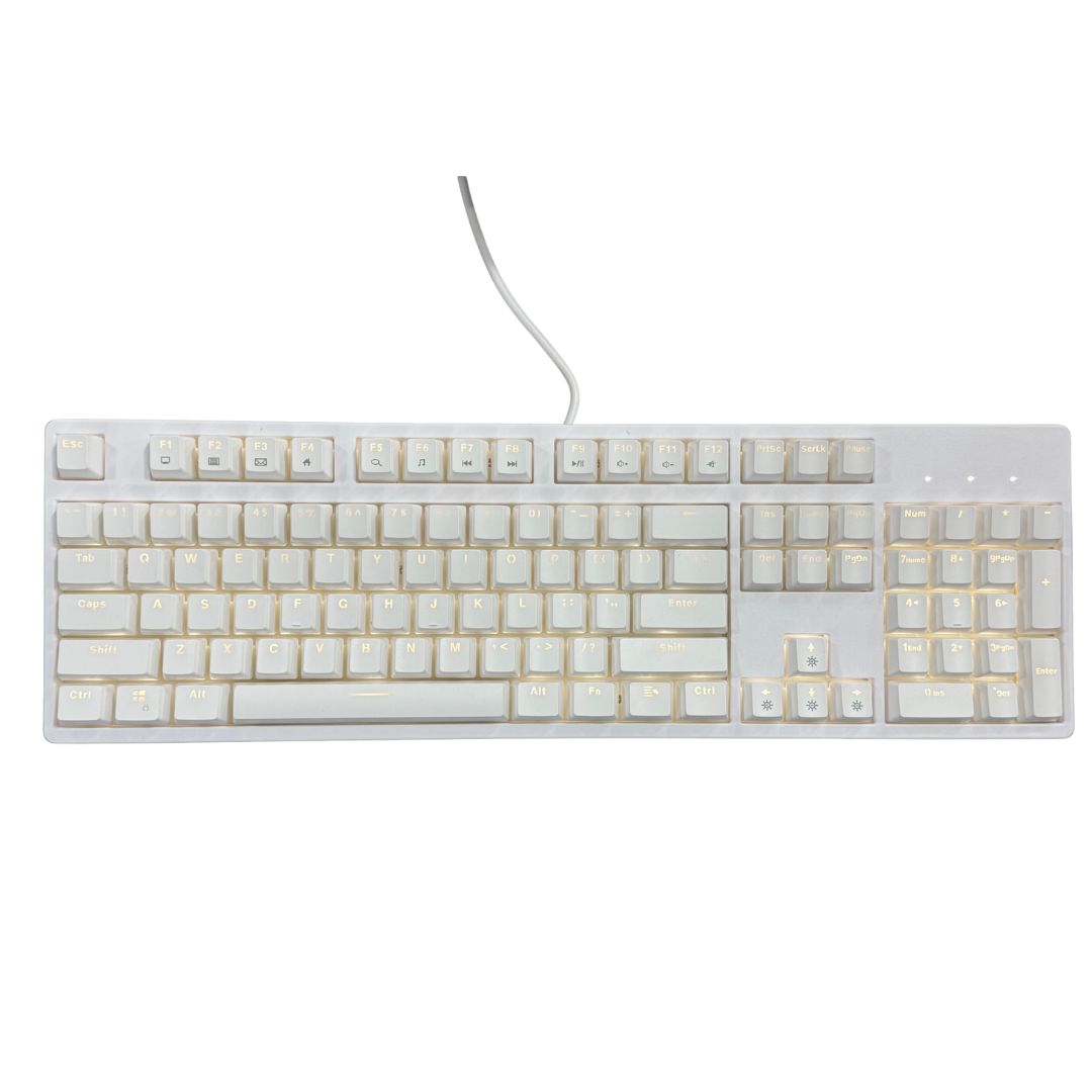 ZANMSON KB3223D White Backlit Silent Mechanical Gaming Keyboard - White Switch - Image 3