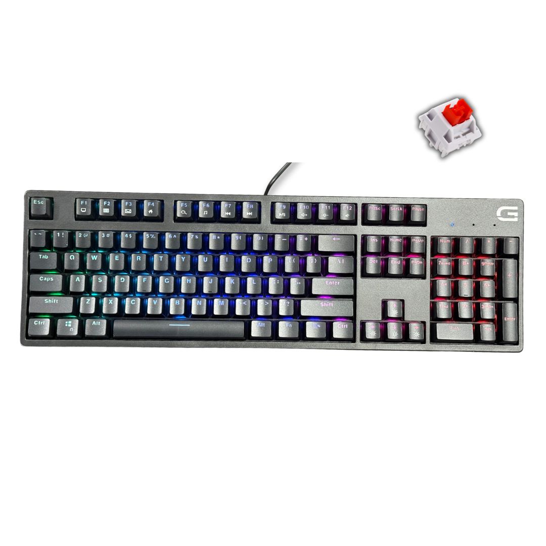 ZANMSON KB5223D Mechanical Full RGB Gaming Keyboard - Red Switch - Image 2