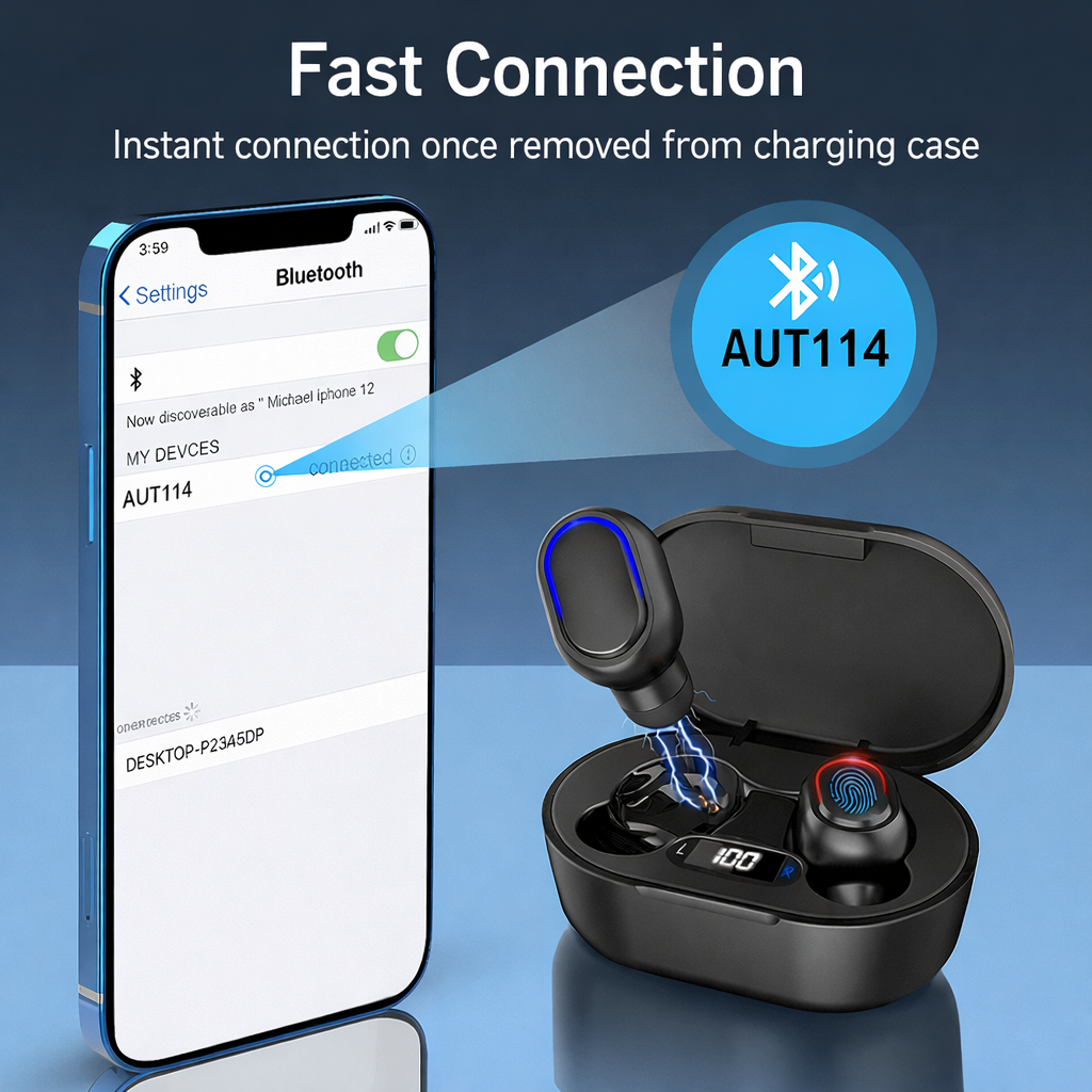 1Hora AUT114 Bluetooth In-Ear Earbuds - Image 3