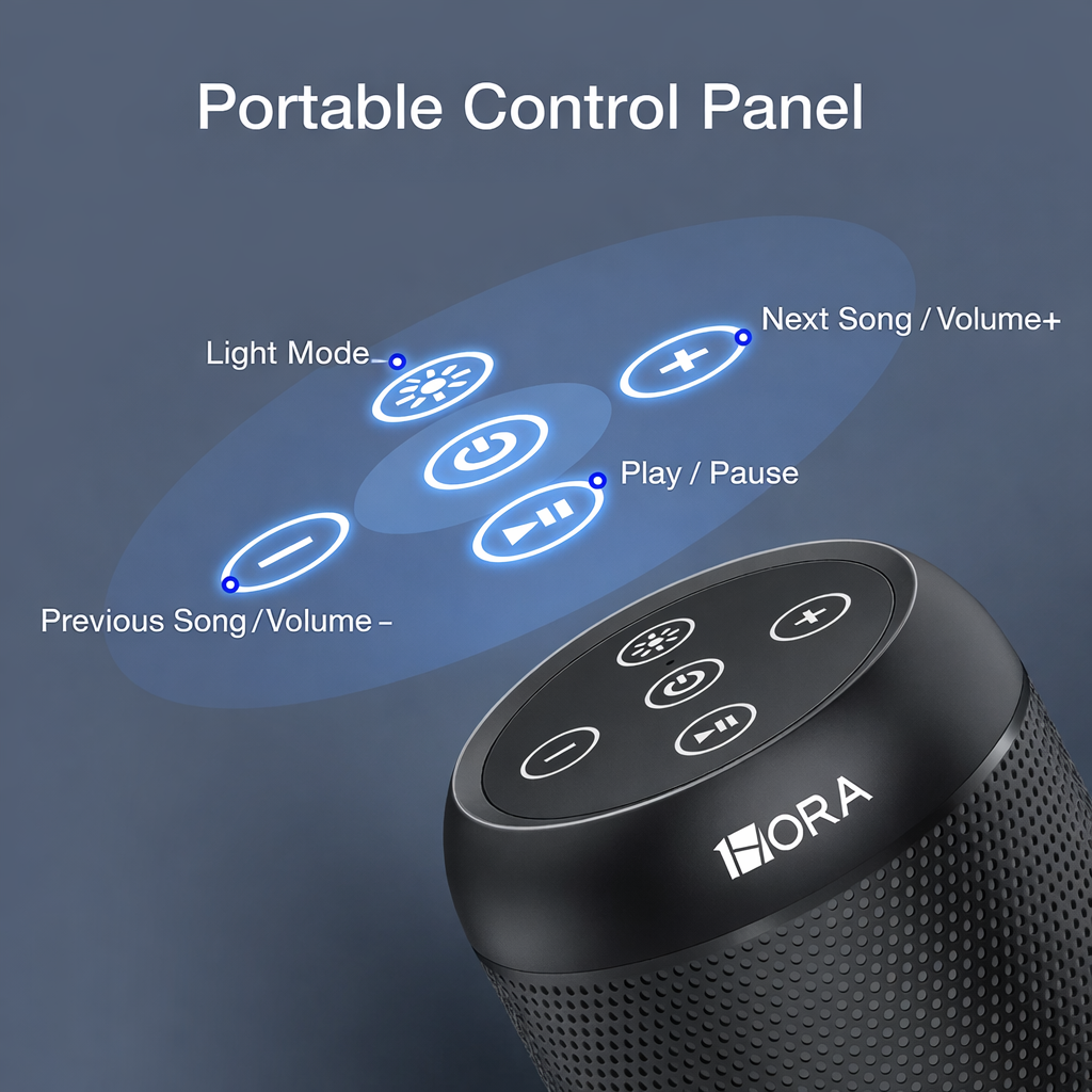 1Hora BOC242 Cylindrical Bluetooth Speaker (10W) - Image 2