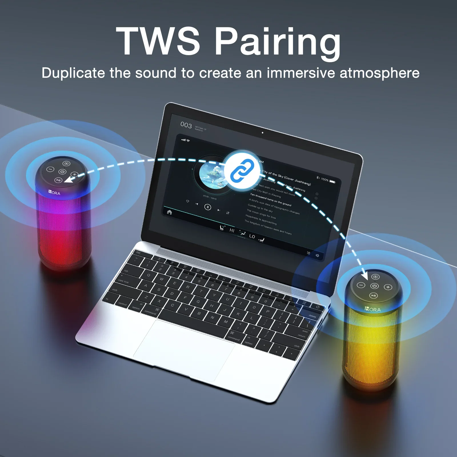 1Hora BOC242 Cylindrical Bluetooth Speaker (10W) - Image 3