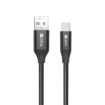 1Hora CAB249 1M USB-A to USB Type-C Braided Cable - 2.4A