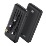 1Hora GAR148 10,000mAh Power Bank with Built-in Cables & Dual Flashlights