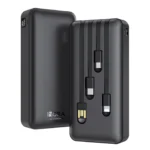 1Hora GAR159 20000mAh Multi-Cable Power Bank with Built-in Flashlight and Safety Features