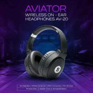 Space AV-20 Aviator Wireless On-Ear Headphones