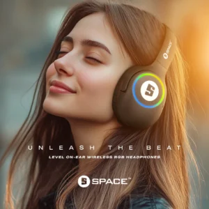 Space LE-31 Level ENC On-Ear Wireless RGB Headphones