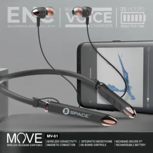 Space MV-61 Move Wireless Neckband Earphones