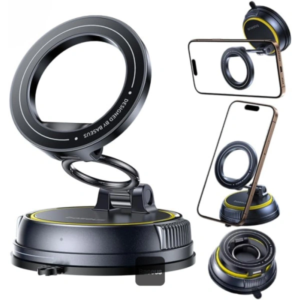 Baseus VC2 Flex Magnetic Car Mount Suction Cup Version Cosmic Black - Image 3