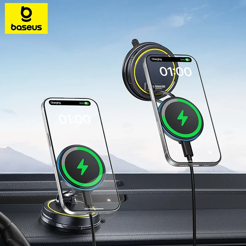 Baseus VC2 Flex Magnetic Car Mount Suction Cup Version Cosmic Black - Image 4