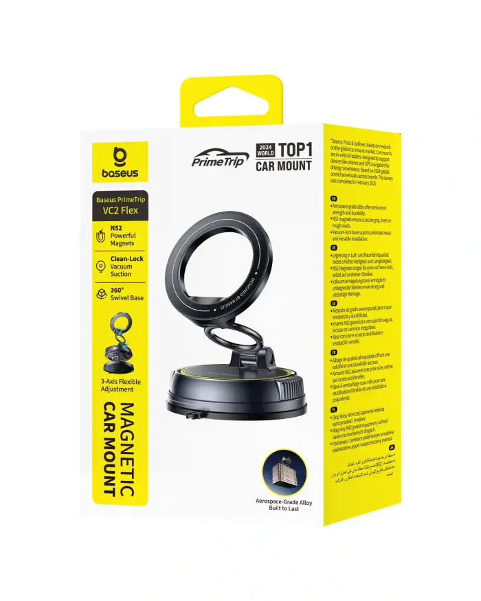 Baseus VC2 Flex Magnetic Car Mount Suction Cup Version Cosmic Black