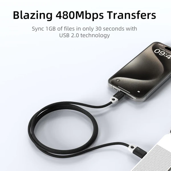 CABLETIME CUP1H USB-C PD100W Braided Fast Charging Cable – 1M - Image 2