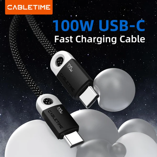 CABLETIME CUP1H USB-C PD100W Braided Fast Charging Cable – 1M - Image 4