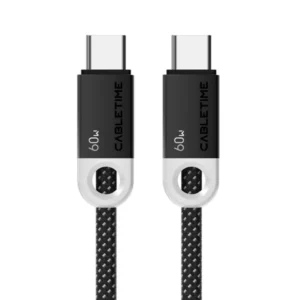 CABLETIME CUP4L USB-C PD60W Braided Fast Charging Cable – 2M